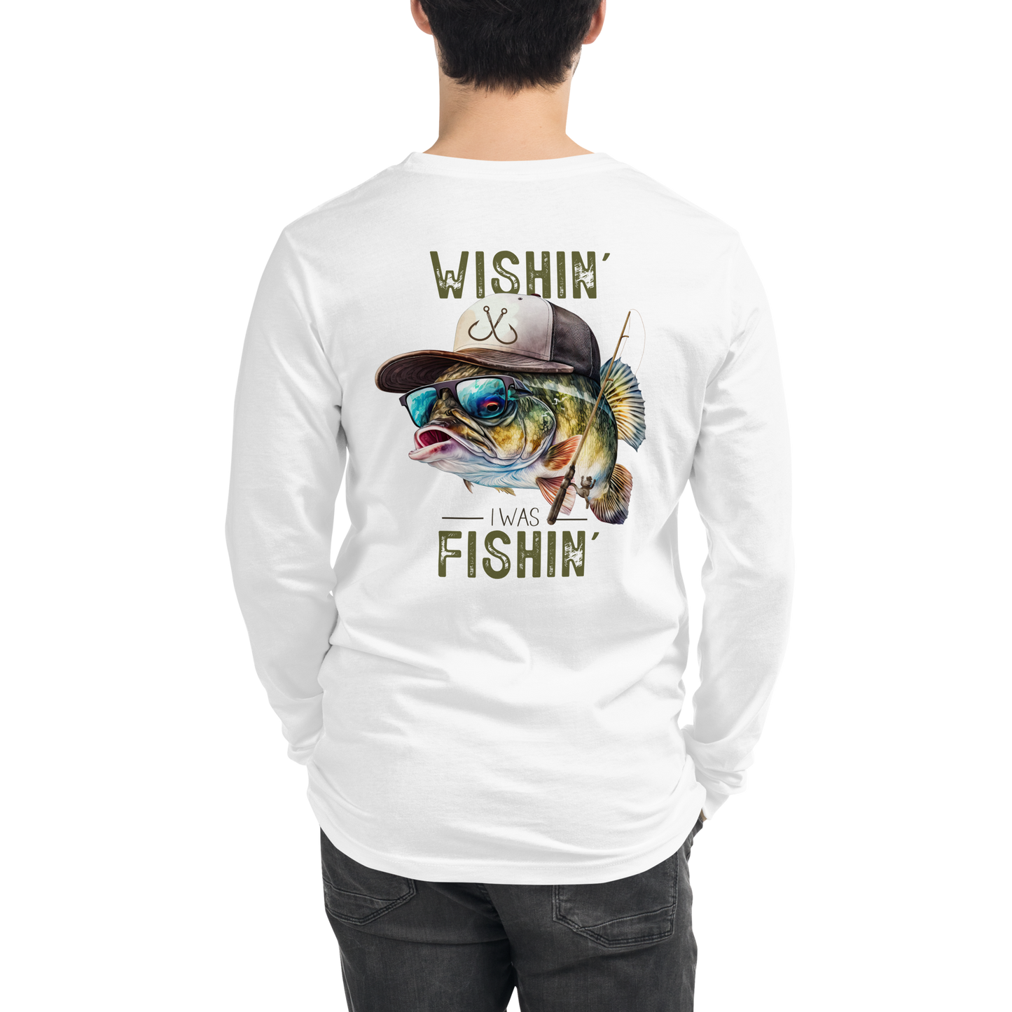 Wishin'I was Fishin' Long Tee